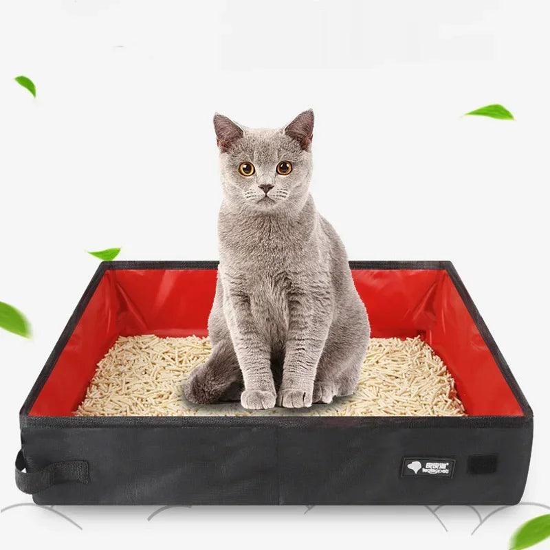 Portable Foldable Travel Litter Box for Cats