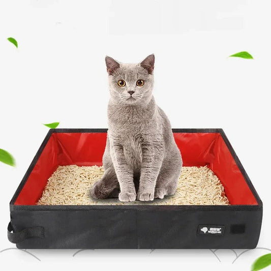 Portable Foldable Travel Litter Box for Cats